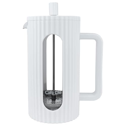 Café Olé Ciao 3 tasses cafetière à piston rouge, passoire en acier inoxydable, idéale pour la maison