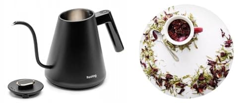 Bouilloire Huslog 1L Température Réglable Café Thé|Acier Inoxydable|Usage Domesticque|Vitesse Chauffage Rapide|Maintien