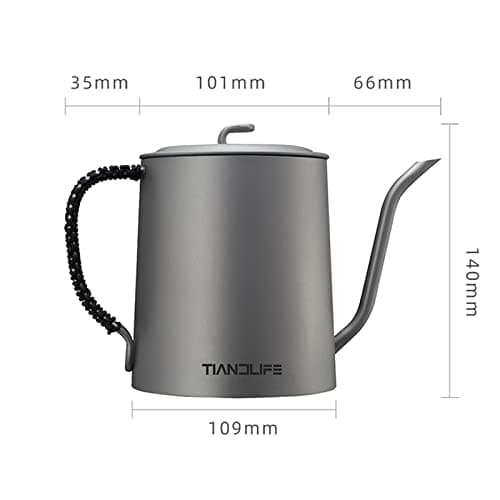 <think>
Okay, the user wants me to revise the product title for a titanium swan-neck kettle. The original title is in Fr