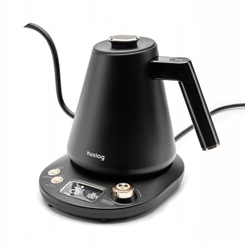 Bouilloire Huslog 1L Température Réglable Café Thé|Acier Inoxydable|Usage Domesticque|Vitesse Chauffage Rapide|Maintien