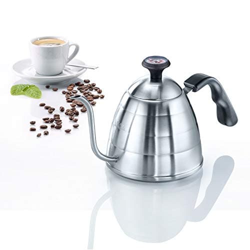 Westmark Brasilia Plus Carafe à Eau avec Thermomètre et Bras de Cygne, Compatible Induction, Acier Inoxydable 18/8, 2458