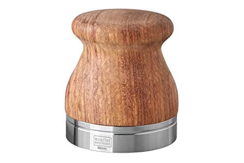 Scarlet Espresso Comodo Tamper Barista avec manche en bois de rose et base en acier inoxydable (58 mm) pour professionne
