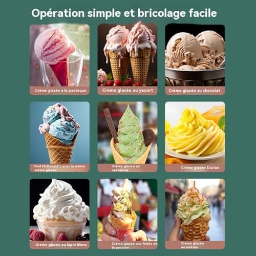 Machine à Glace Générique Portatile et Facile À Manipuler, Entirement Automatique, Turbine à Glace pour Particuliers