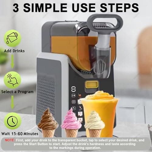 Machine à granités Haascold Commerciale pour Usage Domestique - Machine à granités pour Glaces Molles, granités et Cockt