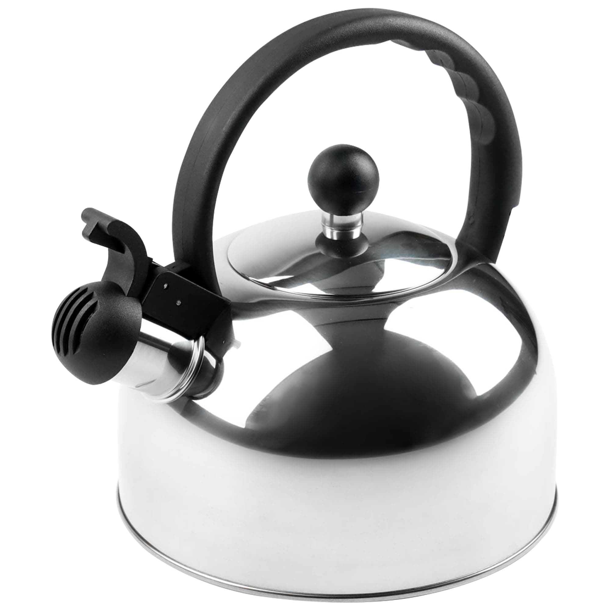 Bouilloire Inox Argentée KARL HAUSMANN 2L Sifflante pour Induction et Gaz - Poignée Chauffproof - Théière Traditionnelle