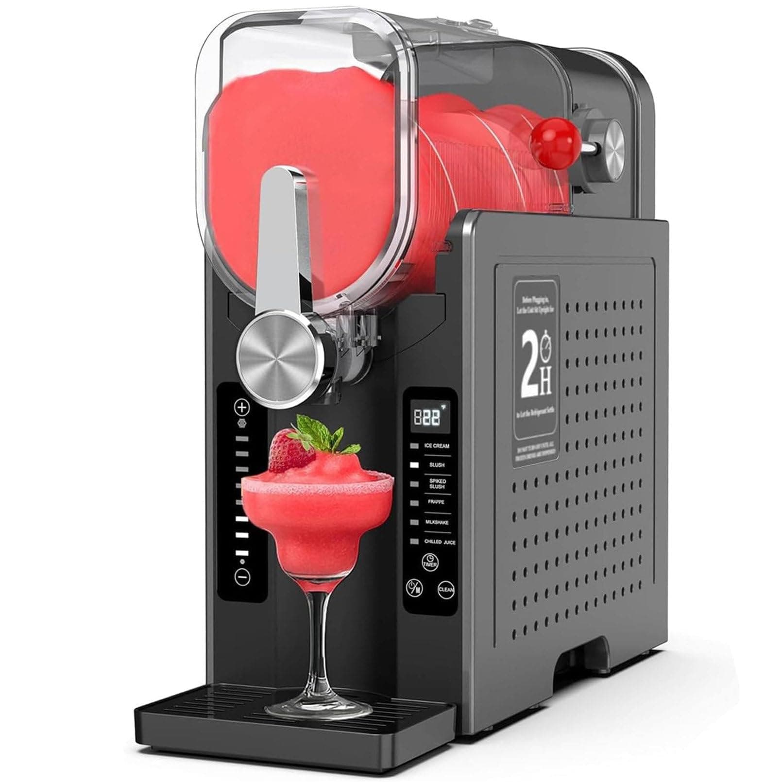 Machine à granité LED pour maison avec réservation, 6 programmes pour margaritas glacés